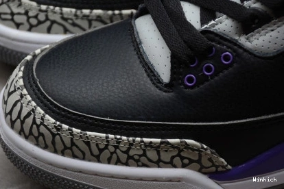 COURT CT8532-050 RETRO - 3 PURPLE BLACK JORDAN 0803